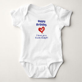 Body Para Bebé Regalo de cumpleaños personalizado, amo a mi tío, 
