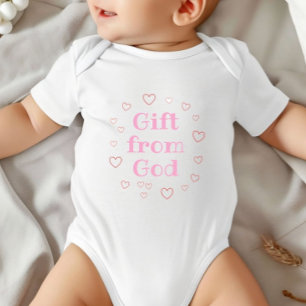 Body Para Bebé Regalo de Dios, Regalo de Bebé Niña Religiosa, Bau