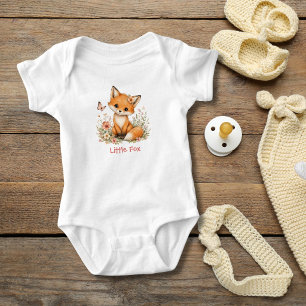Body Para Bebé Regalo de flores de zorro bebé con monograma perso