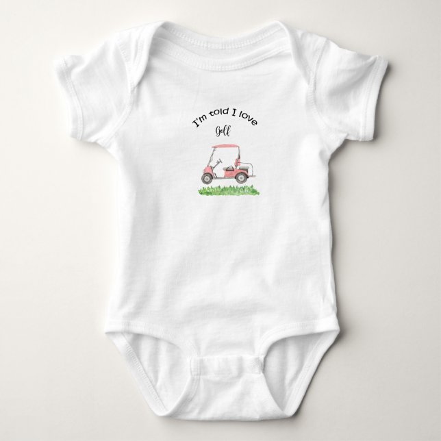 Body Para Bebé Regalo de golf para Baby Shower Baby Girl Golfer B (Anverso)