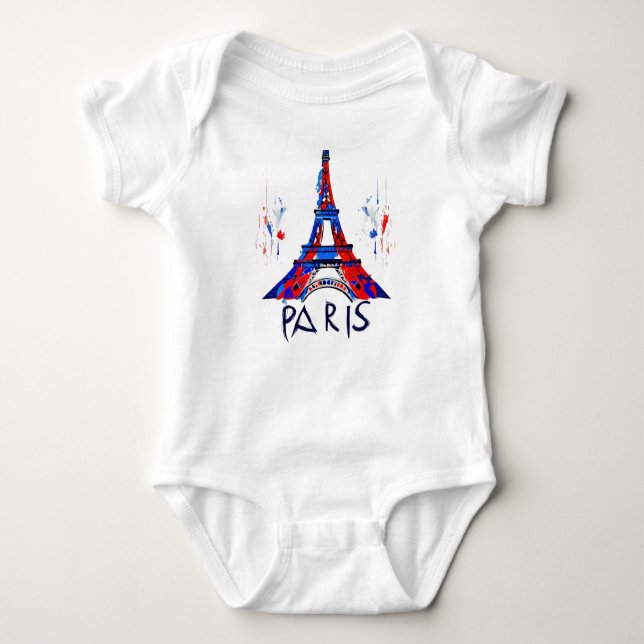 Body Para Bebé Regalo de la Torre Eiffel de París (Anverso)