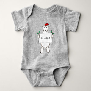 Body Para Bebé Regalo de oso polar para Navidades personalizados