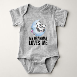 Body Para Bebé Regalo de Panda 🐼 para Nieto - Mi Abuela Me Ama