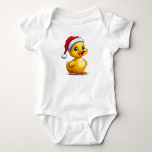 Body Para Bebé 🎄🦆 Regalo de patito amarillo de Navidad para beb