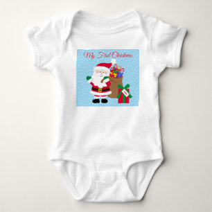 Body Para Bebé Regalo de Santa Claus con el nombre del niño en su