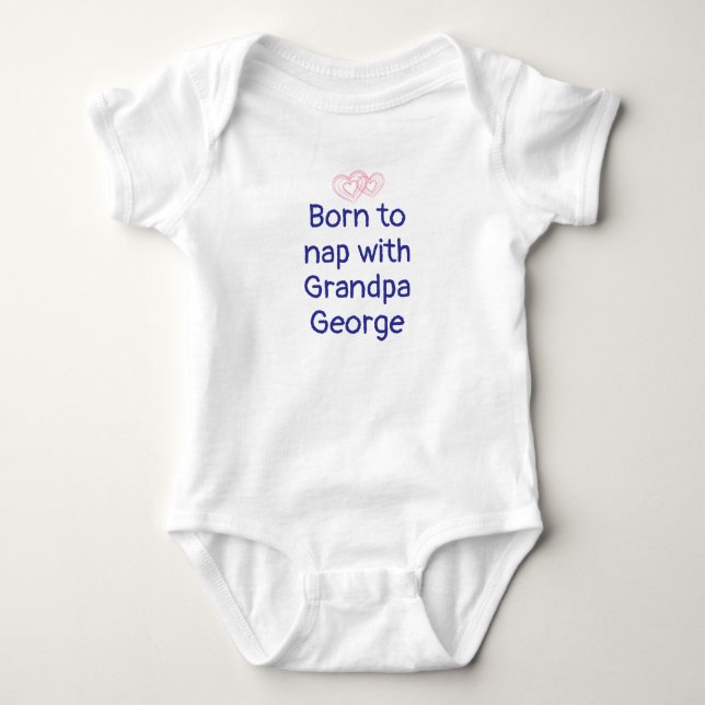 Body Para Bebé Regalo del abuelo personalizado del bebé, la siest (Anverso)