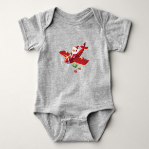 Body Para Bebé Regalo del avión piloto de navidades Santa Claus