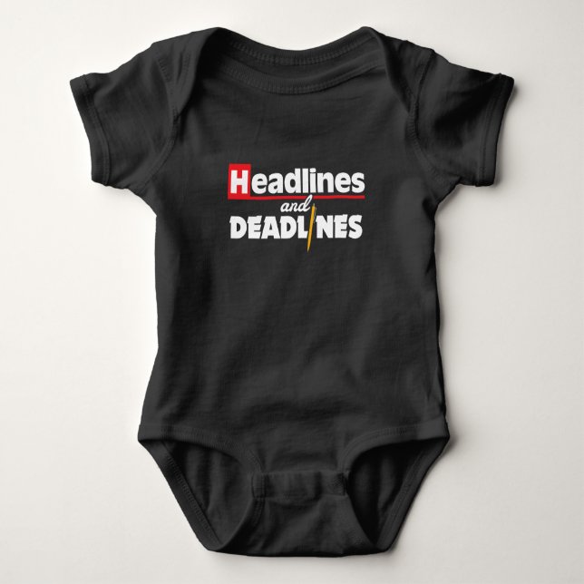 Body Para Bebé Regalo del periodista del periodismo de los (Anverso)