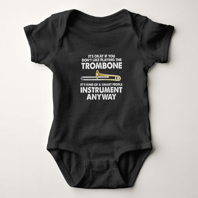 Body Para Bebé Regalo del Trombone - orquesta elegante del (Anverso)