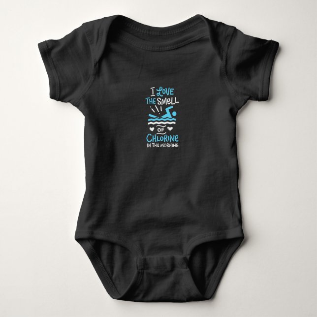 Body Para Bebé Regalo deportivo de natación para nadadores (Anverso)