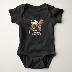 Body Para Bebé Regalo floral de lechón de Bulldog americano