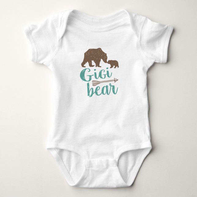 Body Para Bebé Regalo lindo de la abuela del oso de Gigi gran (Anverso)