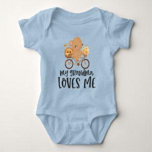 Body Para Bebé Regalo para Nieto Mi Abuela Me Ama Oso en Biciclet