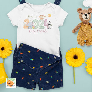 Body Para Bebé regalo personalizado de bebé safari nacido en 2024