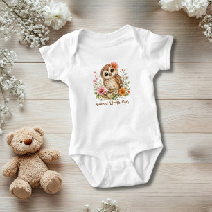 Body Para Bebé Regalo personalizado de flores de búho para baby s
