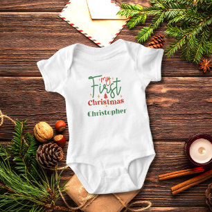 Body Para Bebé Regalo personalizado de primer Navidad para bebés
