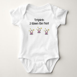 Body Para Bebé Regalo personalizado para trillizos bebé, Niñas tr