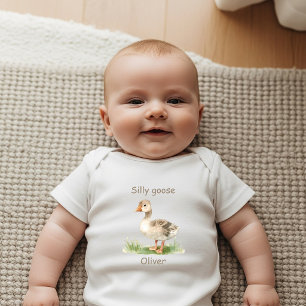 Body Para Bebé Regalo Personalizado Silly Goose Recién Nacido