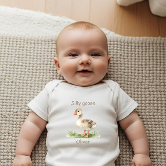 Body Para Bebé Regalo Personalizado Silly Goose Recién Nacido