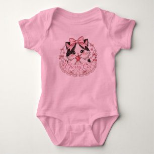 Body Para Bebé Regalos de Bodysuit para Bebé de Gato Cereza Coque