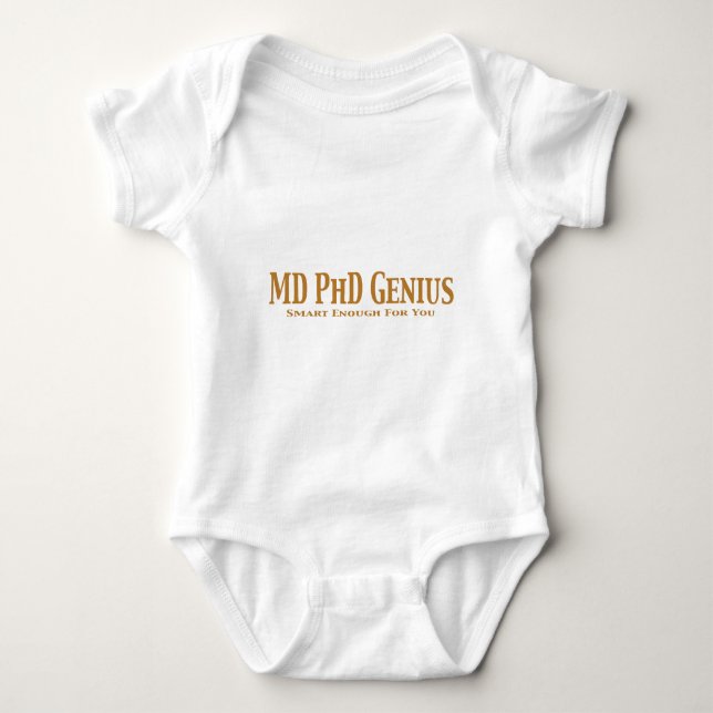 Body Para Bebé Regalos del genio del MD PhD (Anverso)
