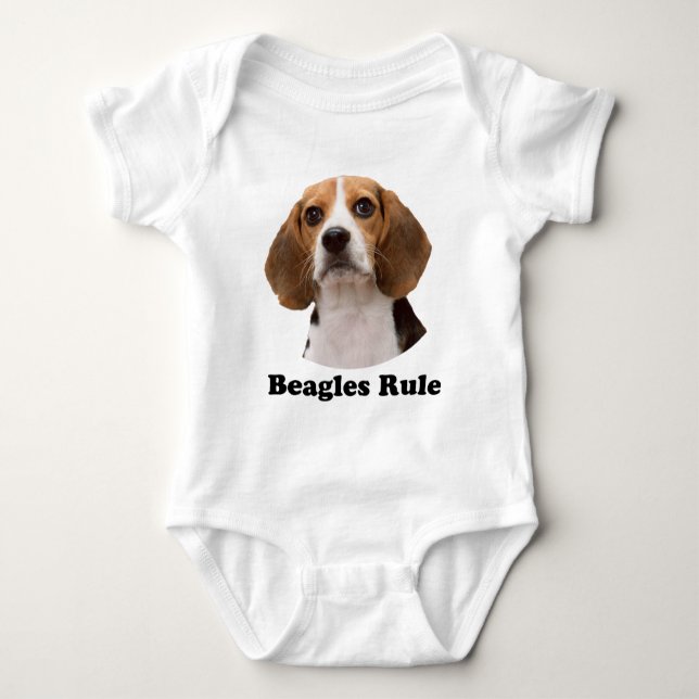 Body Para Bebé Regla de los beagles (Anverso)