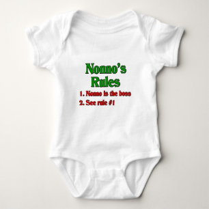 Body Para Bebé Reglas de Nonno (Abuelo italiano)