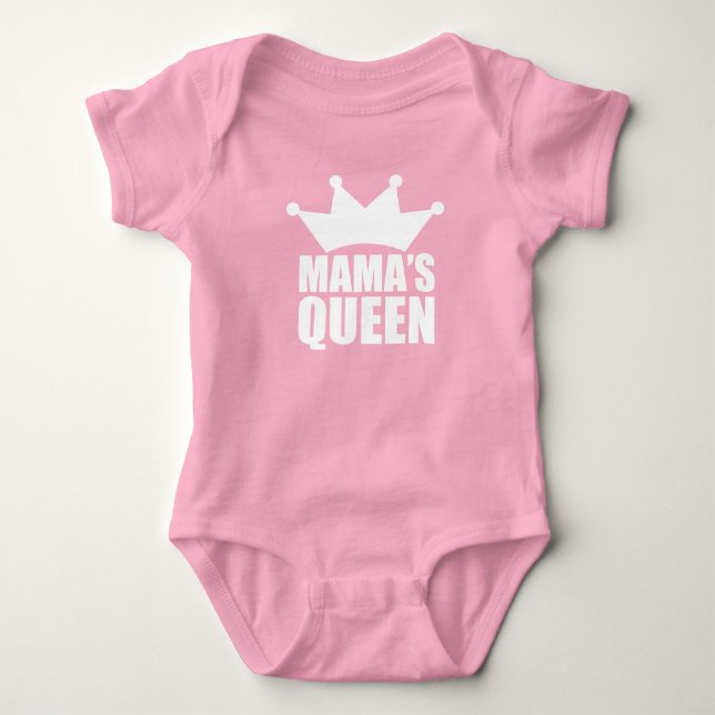 Body Para Bebé Reina bebé de mamá  (Anverso)