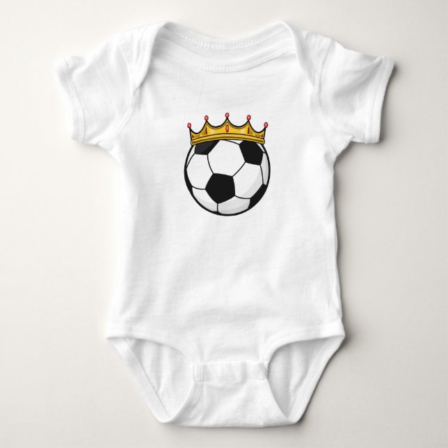 Body Para Bebé Reina de la corona de fútbol (Anverso)