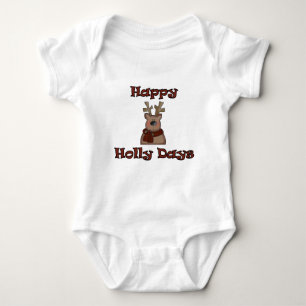 Body Para Bebé Reindeer Holly Days Tshirts and Gifts