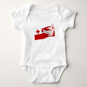 Body Para Bebé Reino de Tonga Bandera de Rugby de Tonga