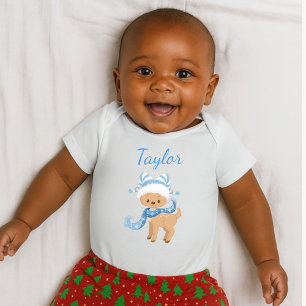 Body Para Bebé Reno de bonito en azul