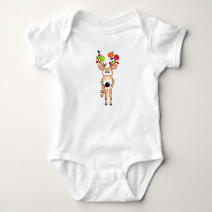 Body Para Bebé Reno de Navidad de Pickleball