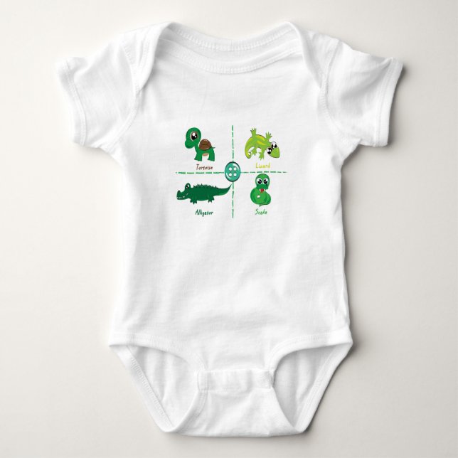 Body Para Bebé Reptiles (Anverso)