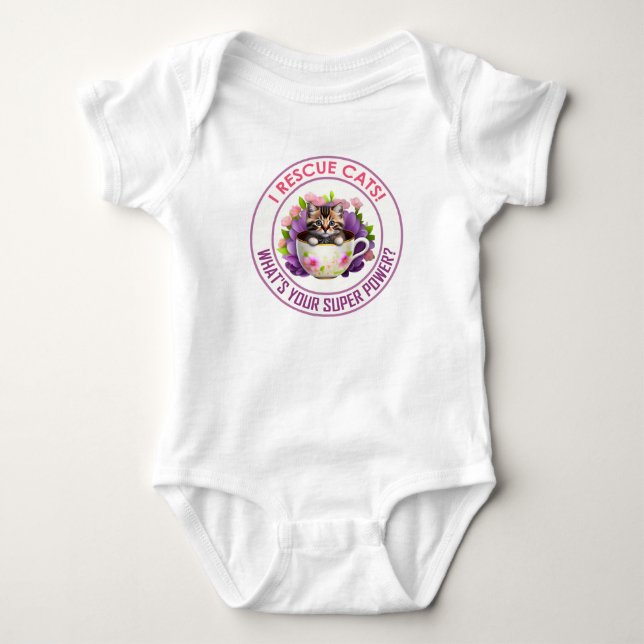 BODY PARA BEBÉ ¡RESCATO GATOS! (Anverso)