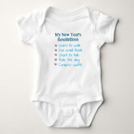Body Para Bebé Resoluciones de Año Nuevo personalizadas, Niño, Di