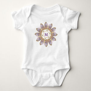 Body Para Bebé Resumen Angel Wings Mandala Fractal Monograma