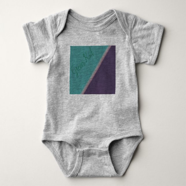 Body Para Bebé Resumen Art Turquoise Purple (Anverso)