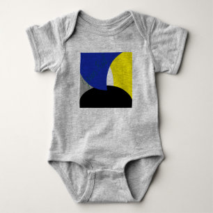 Body Para Bebé Resumen de arte amarillo azul