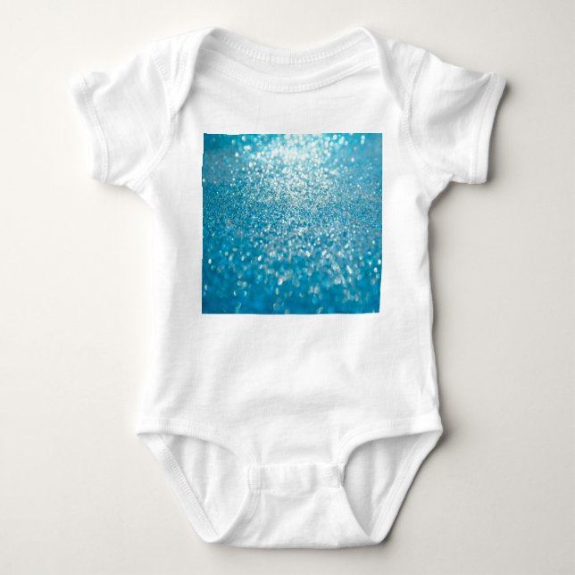 Body Para Bebé Resumen de luces azules, fondo artístico. (Anverso)
