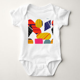 Body Para Bebé Resumen dibujado a mano, patrón elegante.