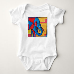 Body Para Bebé Resumen divertido Artsy Little Elephant
