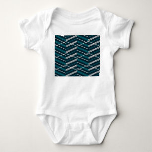 Body Para Bebé Resumen zigzag: elegante geométrico vintage.