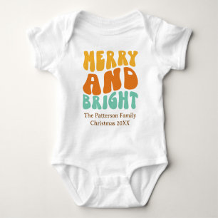 Body Para Bebé Reterro Adorable Alegre y Brillante Navidad del Be
