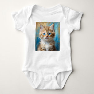 Body Para Bebé Retrato de gato adorable lindo-00000