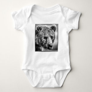 Body Para Bebé Retrato de oso pardo