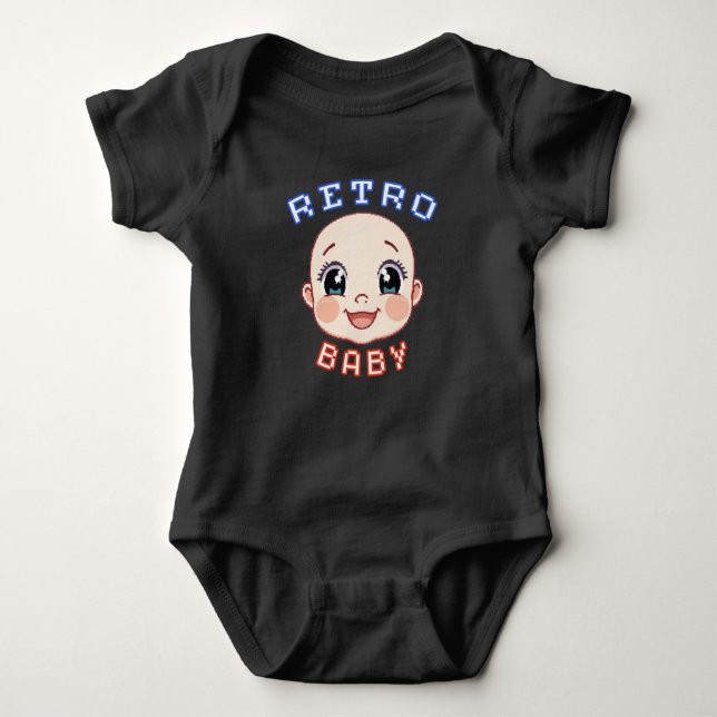 Body Para Bebé Retro baby!Un amour pixel  (Anverso)