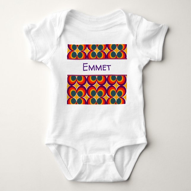 Body Para Bebé Retro Clovers (Anverso)