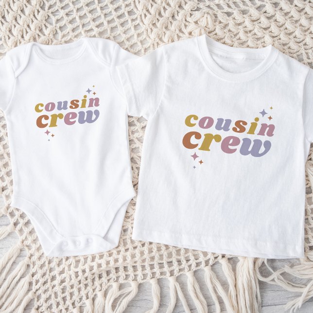 Body Para Bebé Retro Cousin Crew | Niños coincidentes (Subido por el creador)