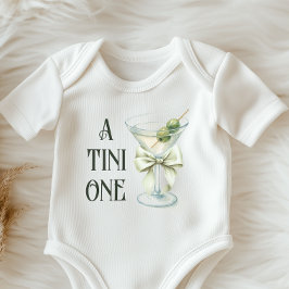 Body Para Bebé Retro Minimalist A Tini One Martini Baby Shower